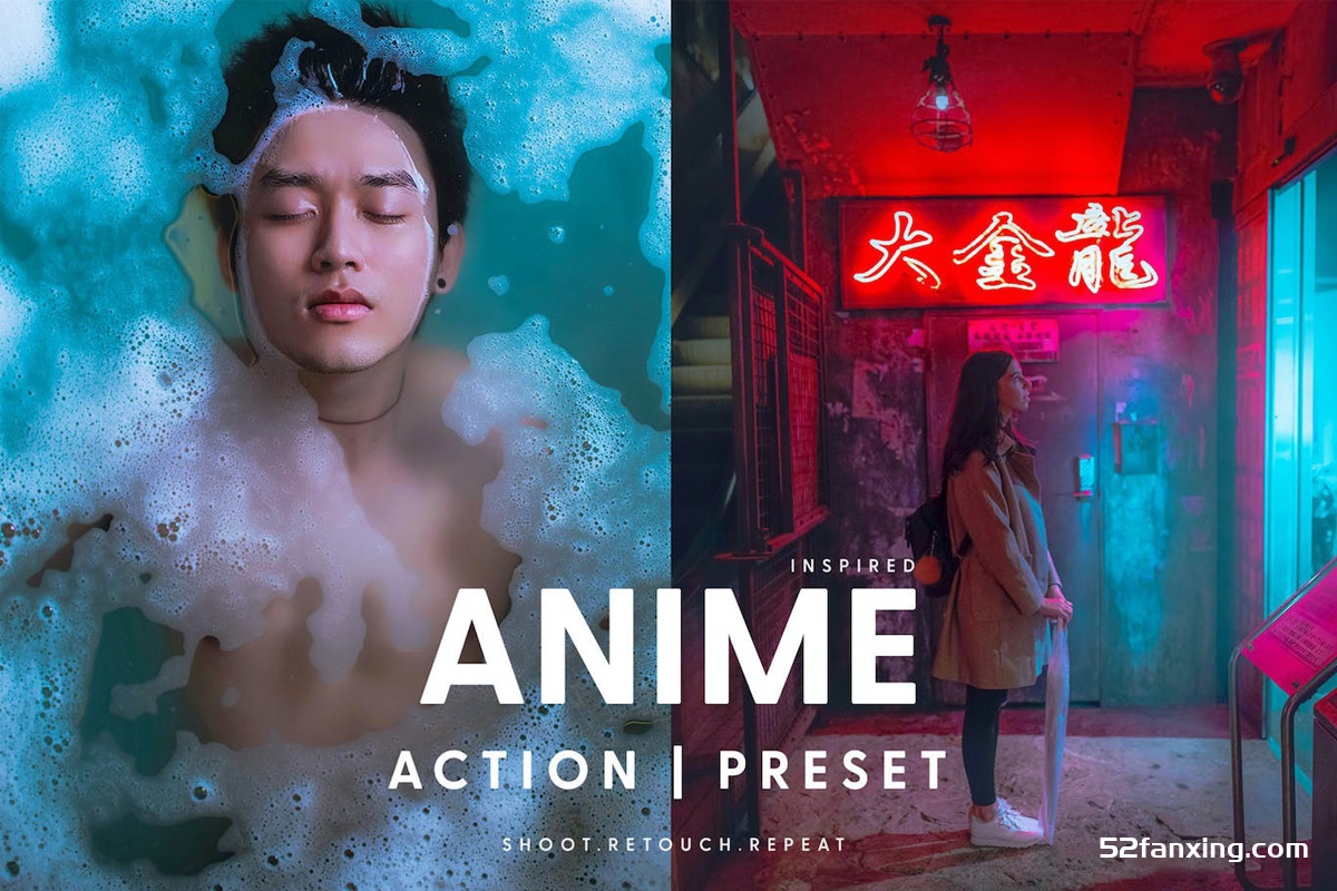 INS日系动漫风格色彩Lightroom预设 ANIME – Actions & Presets